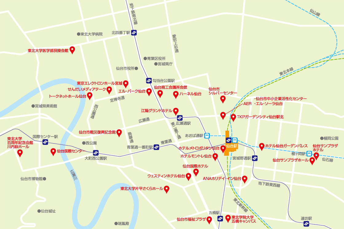 施設検索 仙台駅周辺マップ