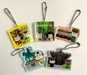 仙台弁こけしのぶらり仙台旅行アクリルキーホルダー